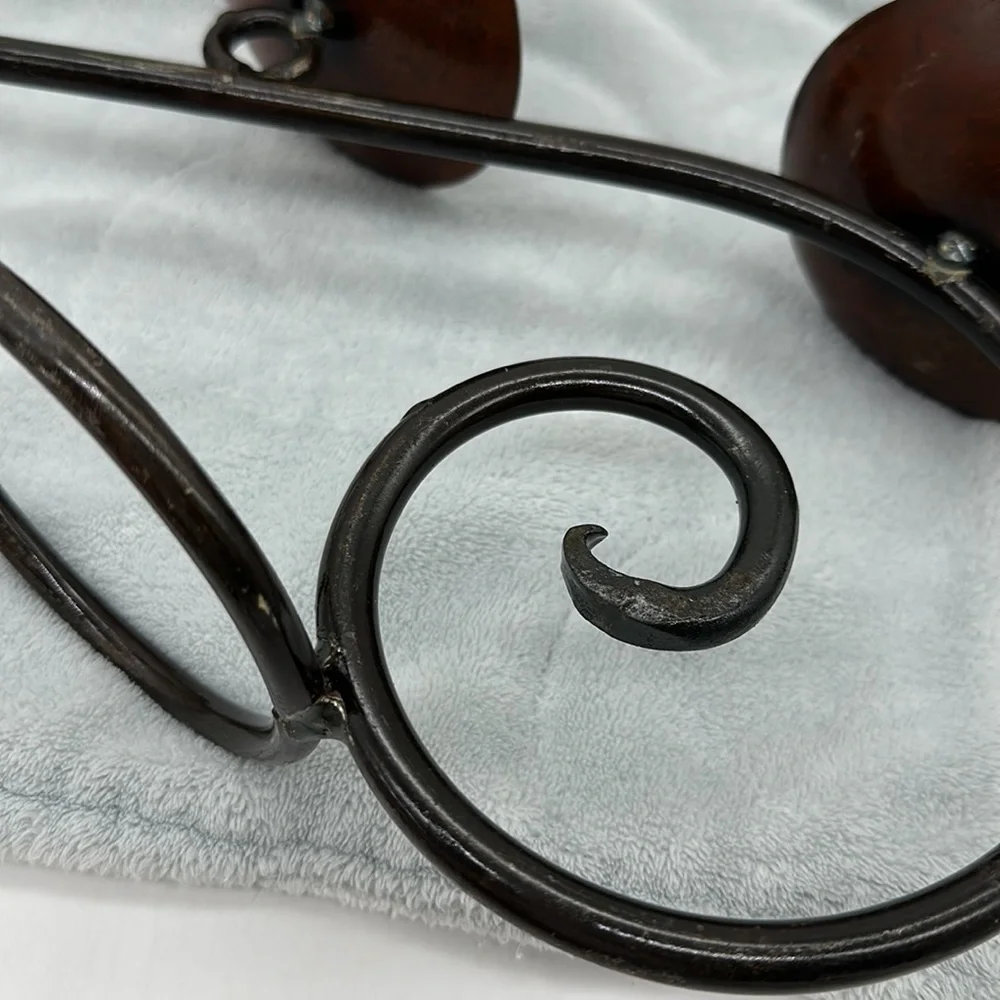 Wrought Iron Scroll Triple Pillar Candle Table-top Feature/Holder - Picture 13 of 15